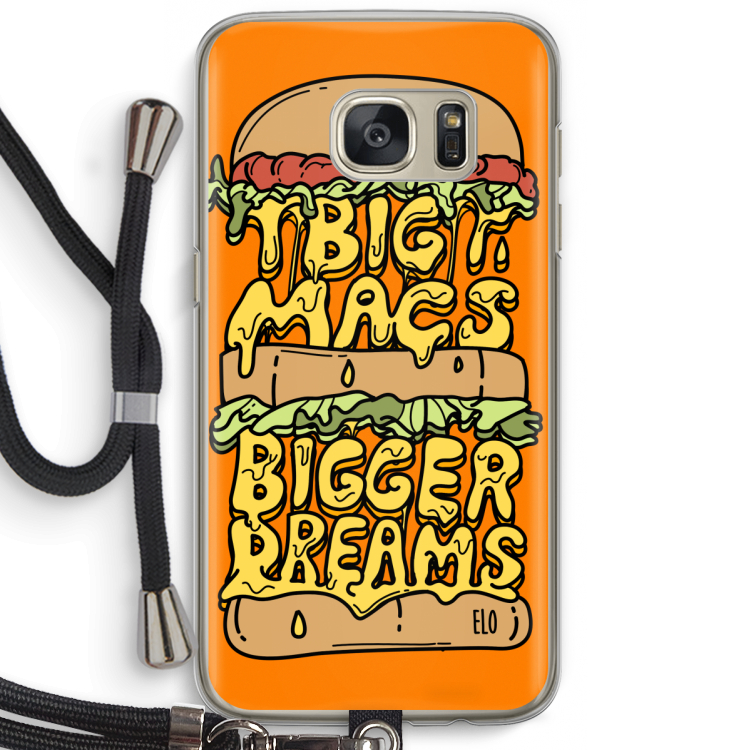 Big Macs Bigger Dreams: Samsung Galaxy S7 Transparant Hoesje met koord