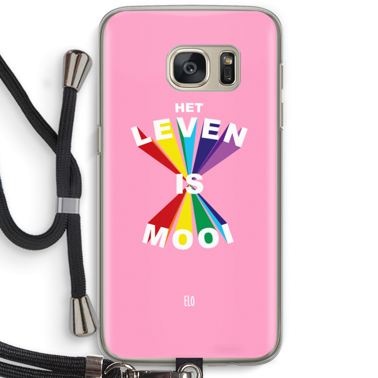 Het Leven Is Mooi: Samsung Galaxy S7 Transparant Hoesje met koord