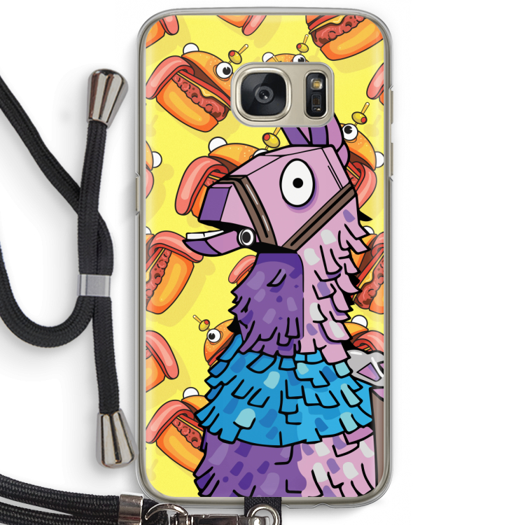 Loot Burger: Samsung Galaxy S7 Transparant Hoesje met koord