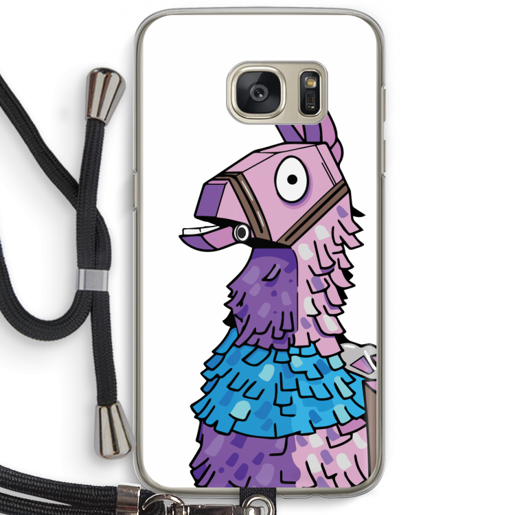 Lama: Samsung Galaxy S7 Transparant Hoesje met koord