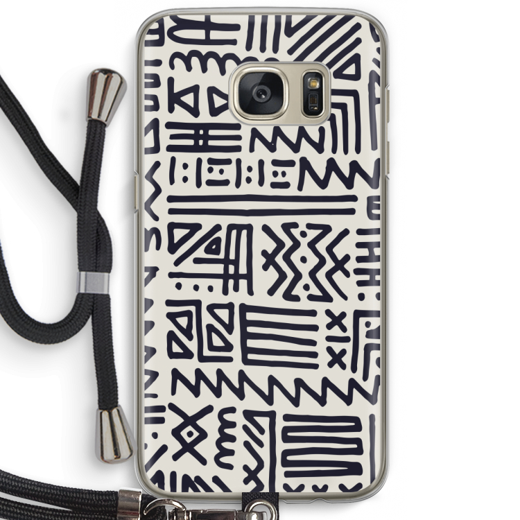 Marrakech print: Samsung Galaxy S7 Transparant Hoesje met koord