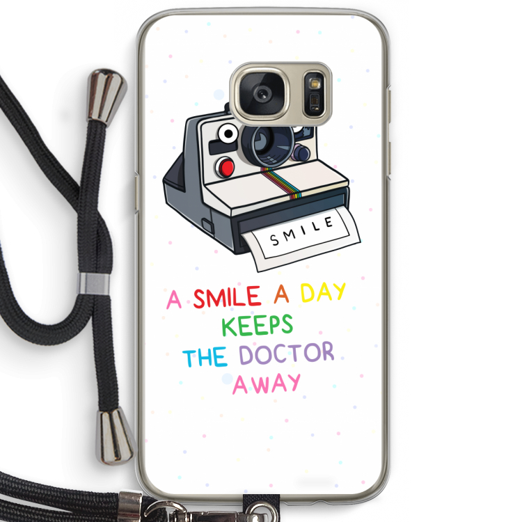 Smile: Samsung Galaxy S7 Transparant Hoesje met koord