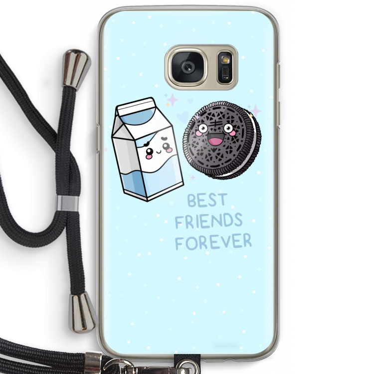 Best Friend Forever: Samsung Galaxy S7 Transparant Hoesje met koord
