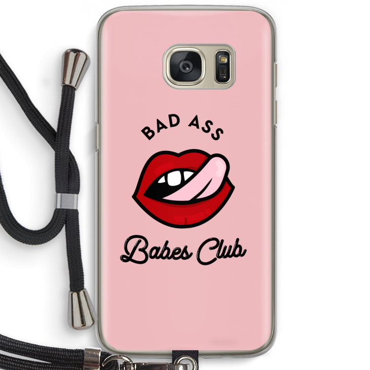 Badass Babes Club: Samsung Galaxy S7 Transparant Hoesje met koord