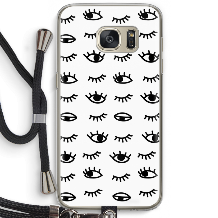 Eye pattern #2: Samsung Galaxy S7 Transparant Hoesje met koord