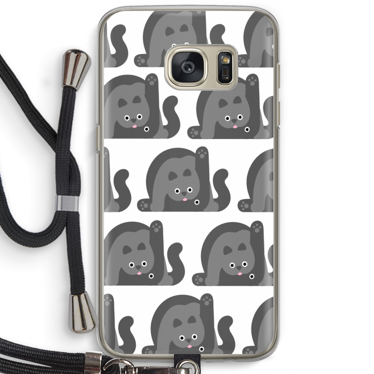 Cats: Samsung Galaxy S7 Transparant Hoesje met koord