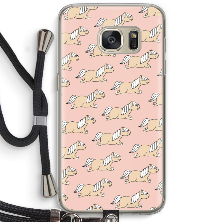 Ponys: Samsung Galaxy S7 Transparant Hoesje met koord