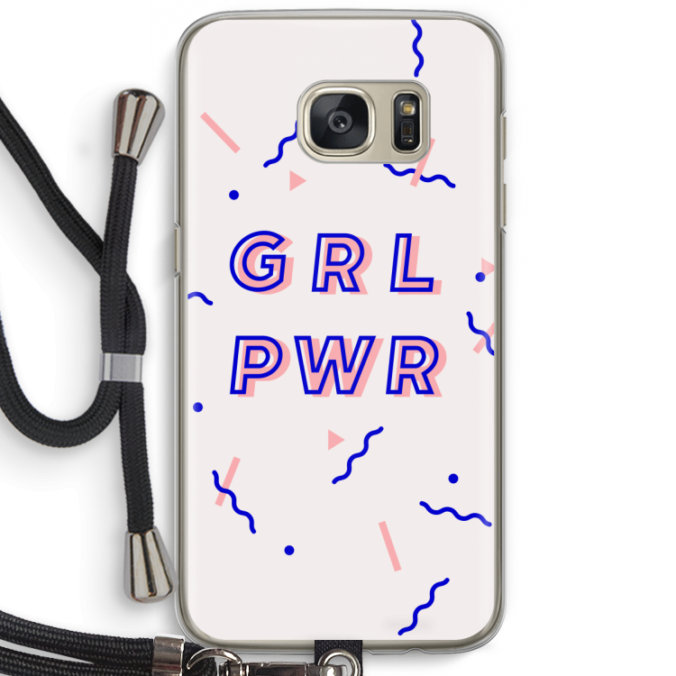 GRL PWR: Samsung Galaxy S7 Transparant Hoesje met koord