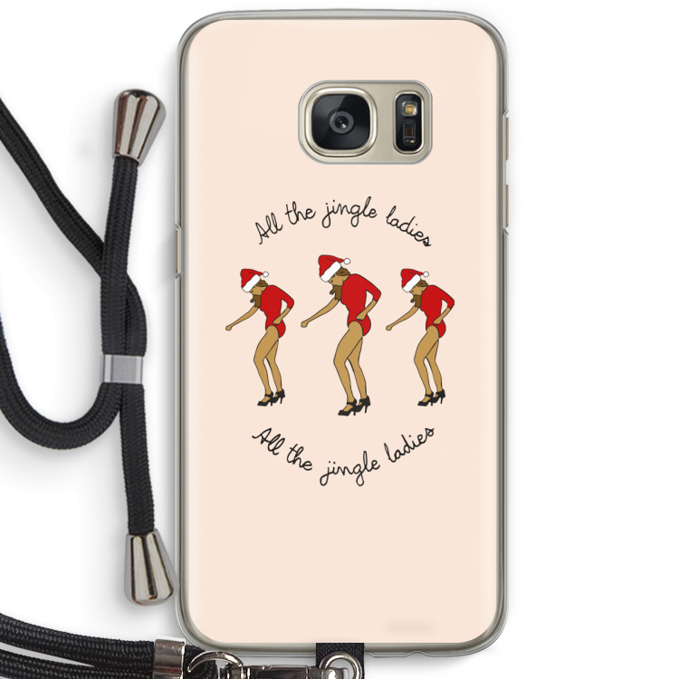 Jingle Ladies: Samsung Galaxy S7 Transparant Hoesje met koord
