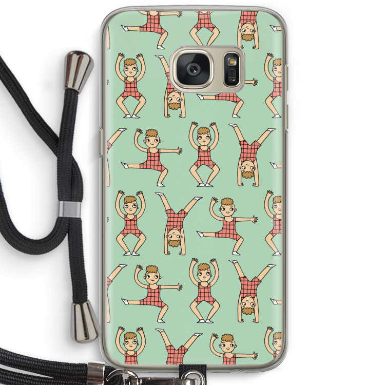 Gymboys: Samsung Galaxy S7 Transparant Hoesje met koord