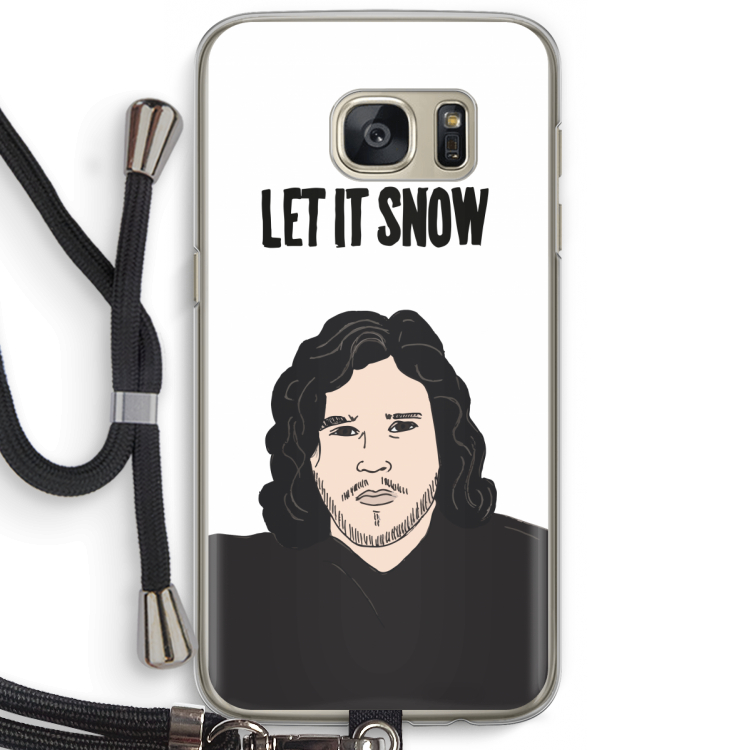 Let It Snow: Samsung Galaxy S7 Transparant Hoesje met koord