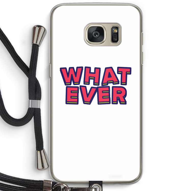 Whatever: Samsung Galaxy S7 Transparant Hoesje met koord