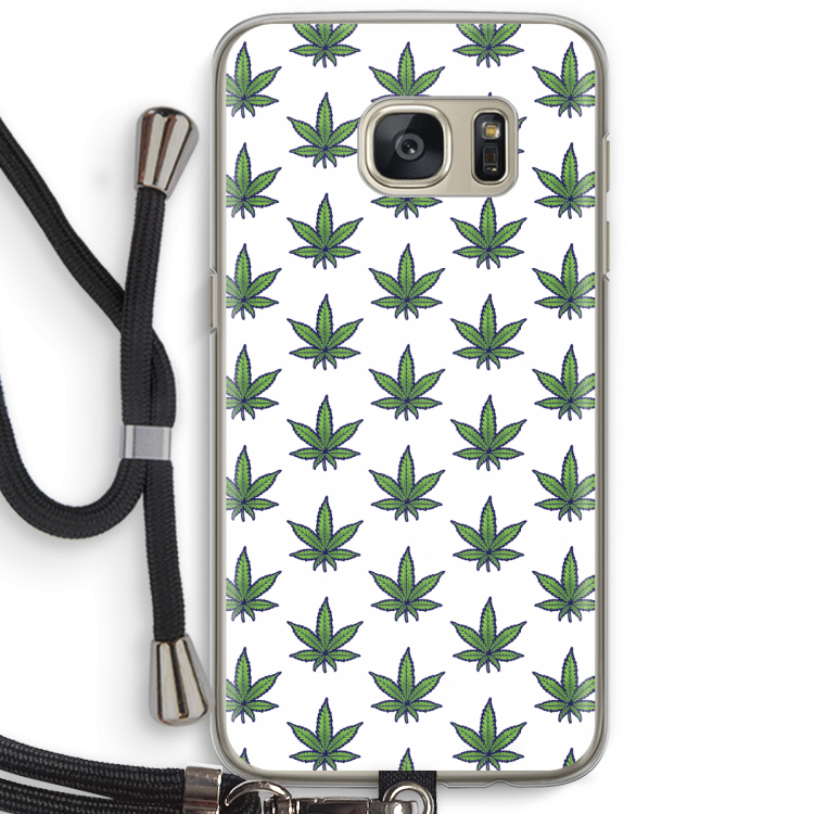 Weed: Samsung Galaxy S7 Transparant Hoesje met koord