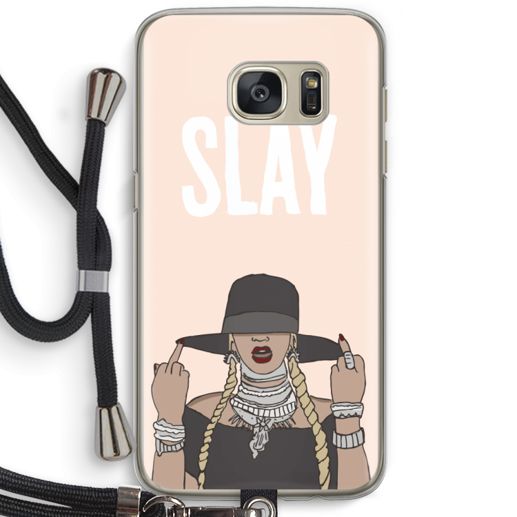 Slay All Day: Samsung Galaxy S7 Transparant Hoesje met koord