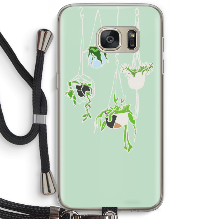 Hang In There: Samsung Galaxy S7 Transparant Hoesje met koord