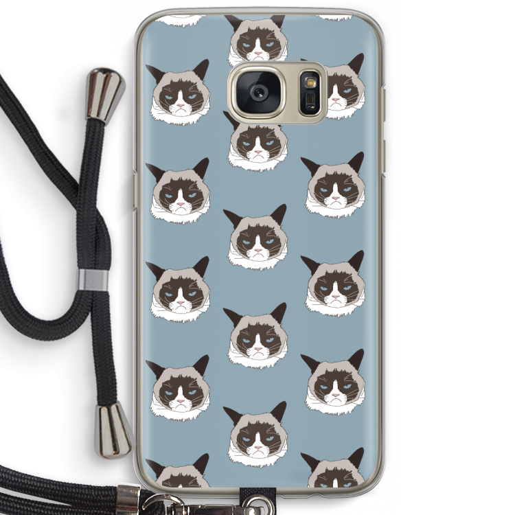 It's a Purrr Case: Samsung Galaxy S7 Transparant Hoesje met koord