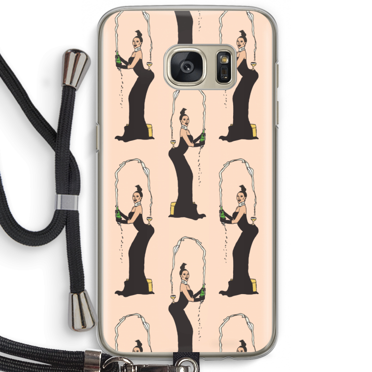 Pop Some Kim: Samsung Galaxy S7 Transparant Hoesje met koord