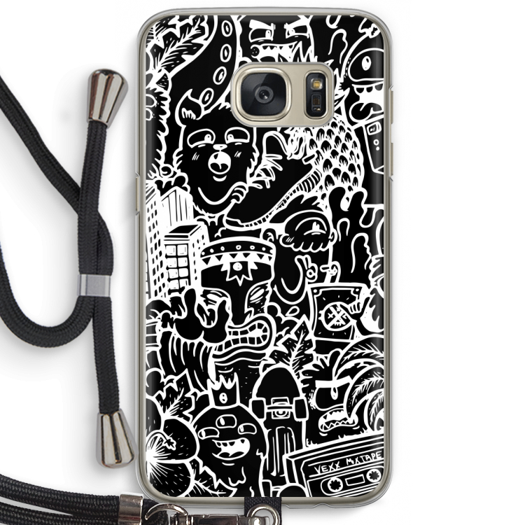 Vexx Black Mixtape: Samsung Galaxy S7 Transparant Hoesje met koord
