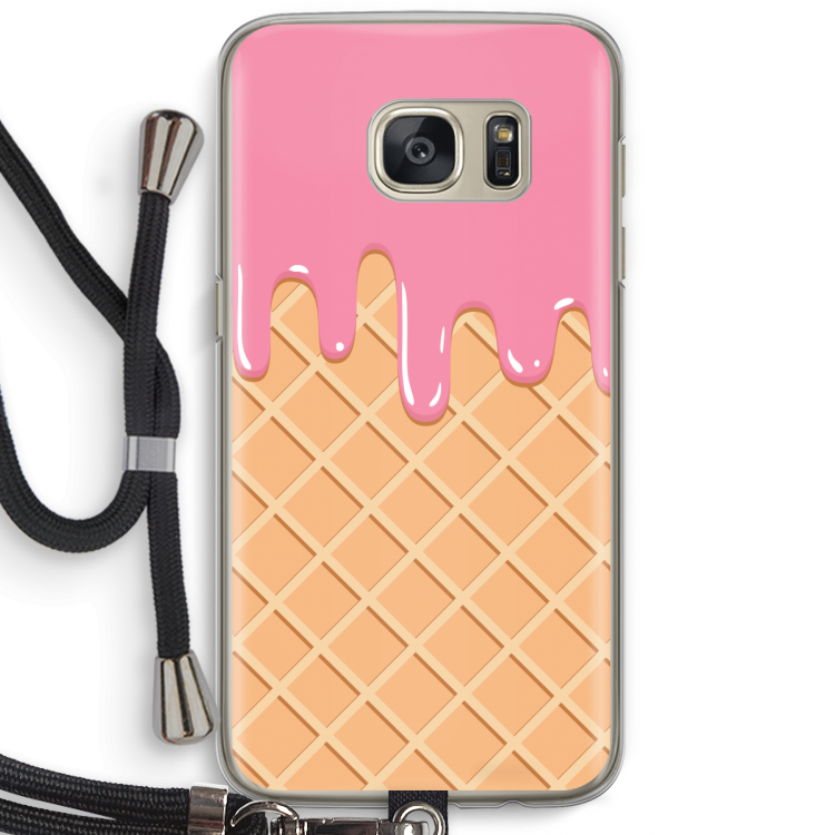 Ice cream: Samsung Galaxy S7 Transparant Hoesje met koord