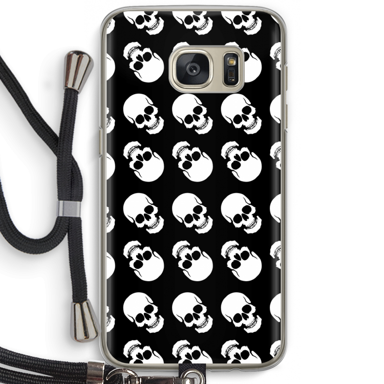 Musketon Skulls: Samsung Galaxy S7 Transparant Hoesje met koord