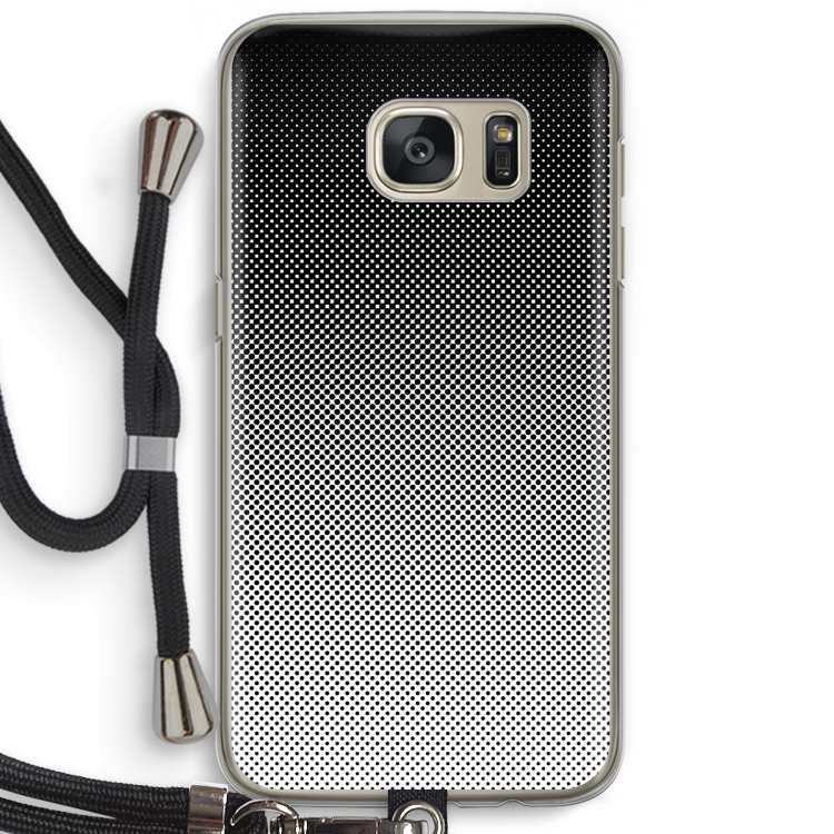 Musketon Halftone: Samsung Galaxy S7 Transparant Hoesje met koord