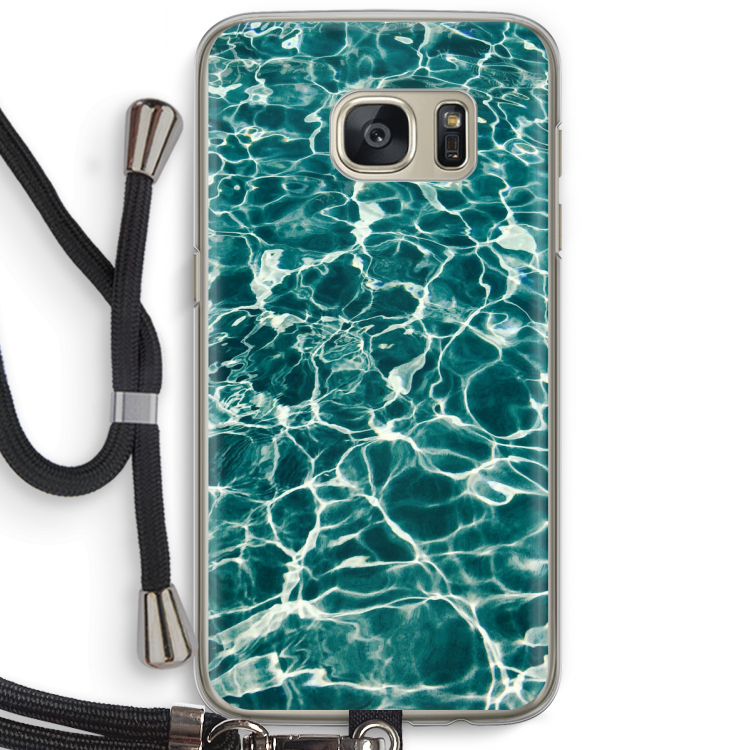 Weerkaatsing water: Samsung Galaxy S7 Transparant Hoesje met koord