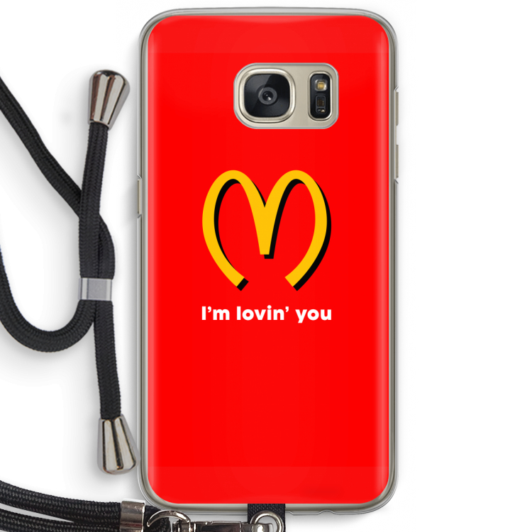 I'm lovin' you: Samsung Galaxy S7 Transparant Hoesje met koord