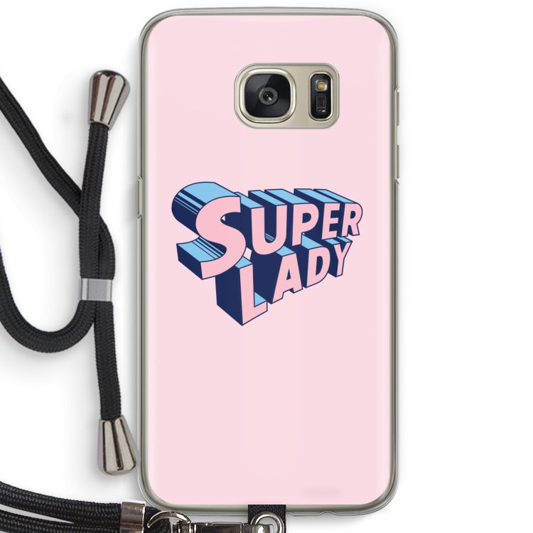 Superlady: Samsung Galaxy S7 Transparant Hoesje met koord