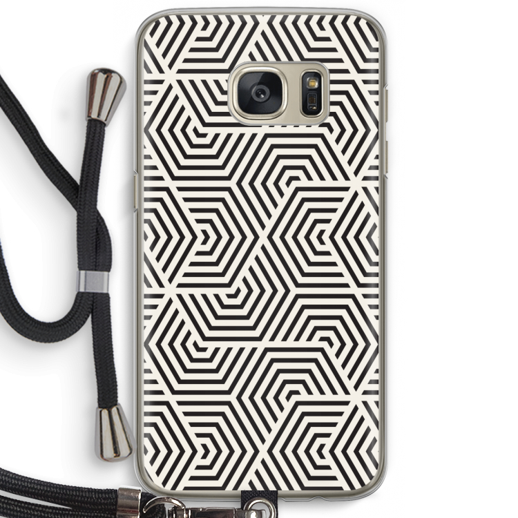 Magic pattern: Samsung Galaxy S7 Transparant Hoesje met koord