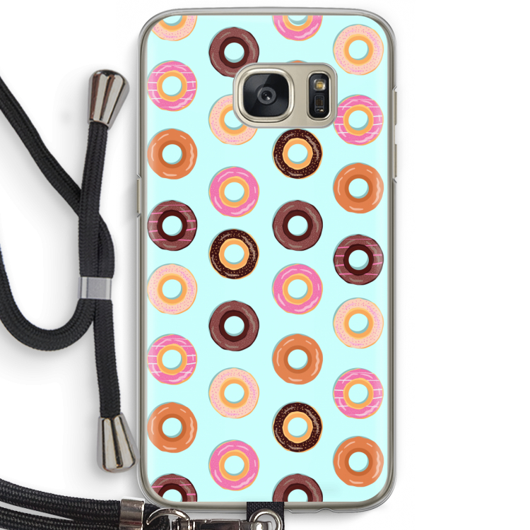 Donuts: Samsung Galaxy S7 Transparant Hoesje met koord