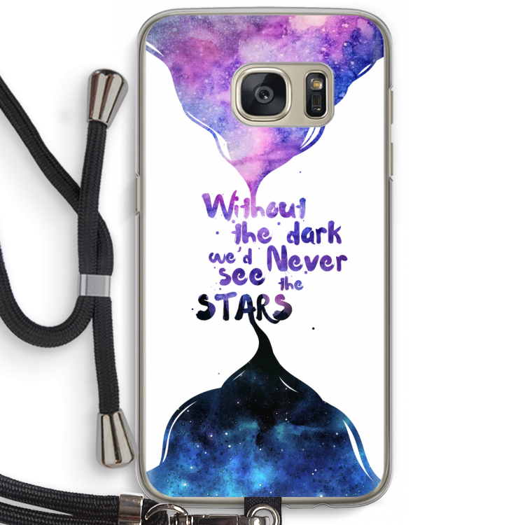 Stars quote: Samsung Galaxy S7 Transparant Hoesje met koord