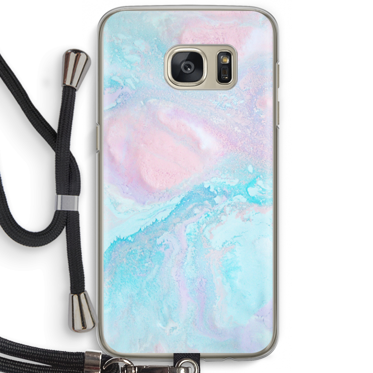 Fantasie pastel: Samsung Galaxy S7 Transparant Hoesje met koord
