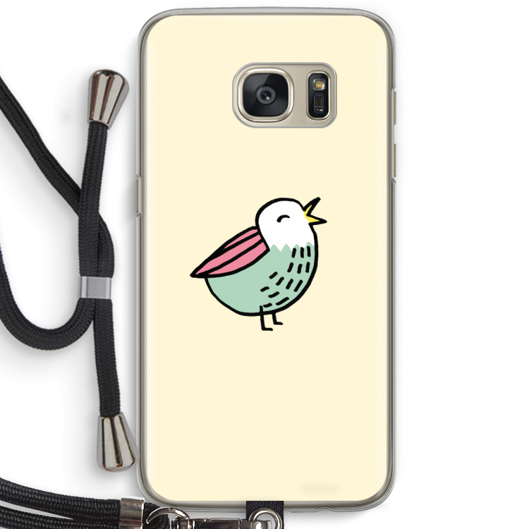 Birdy: Samsung Galaxy S7 Transparant Hoesje met koord
