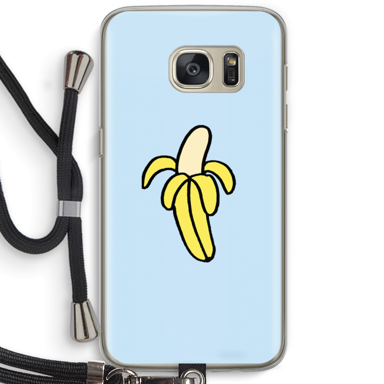 Banana: Samsung Galaxy S7 Transparant Hoesje met koord