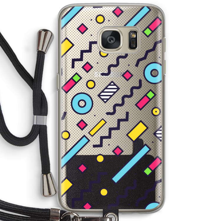 8-bit N°8: Samsung Galaxy S7 Transparant Hoesje met koord