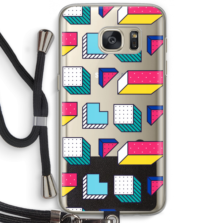 8-bit N°7: Samsung Galaxy S7 Transparant Hoesje met koord