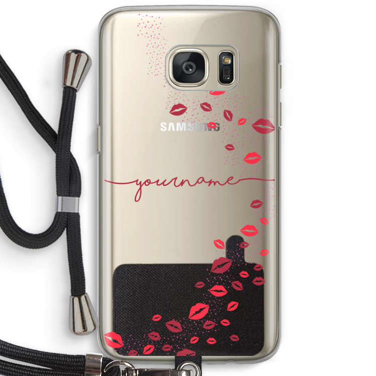 Kusjes: Samsung Galaxy S7 Transparant Hoesje met koord