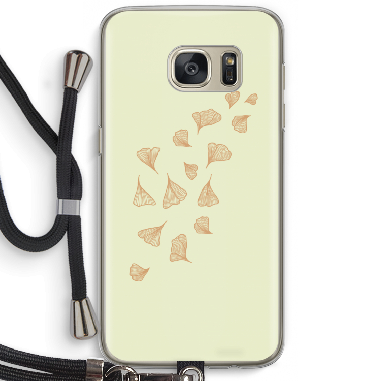 Falling Leaves: Samsung Galaxy S7 Transparant Hoesje met koord