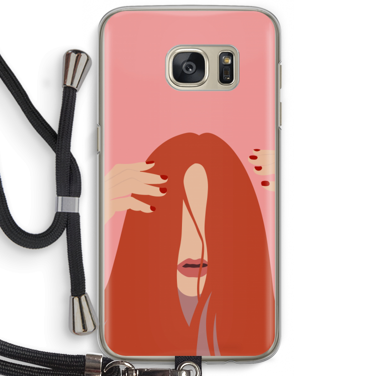 Woke up like this: Samsung Galaxy S7 Transparant Hoesje met koord