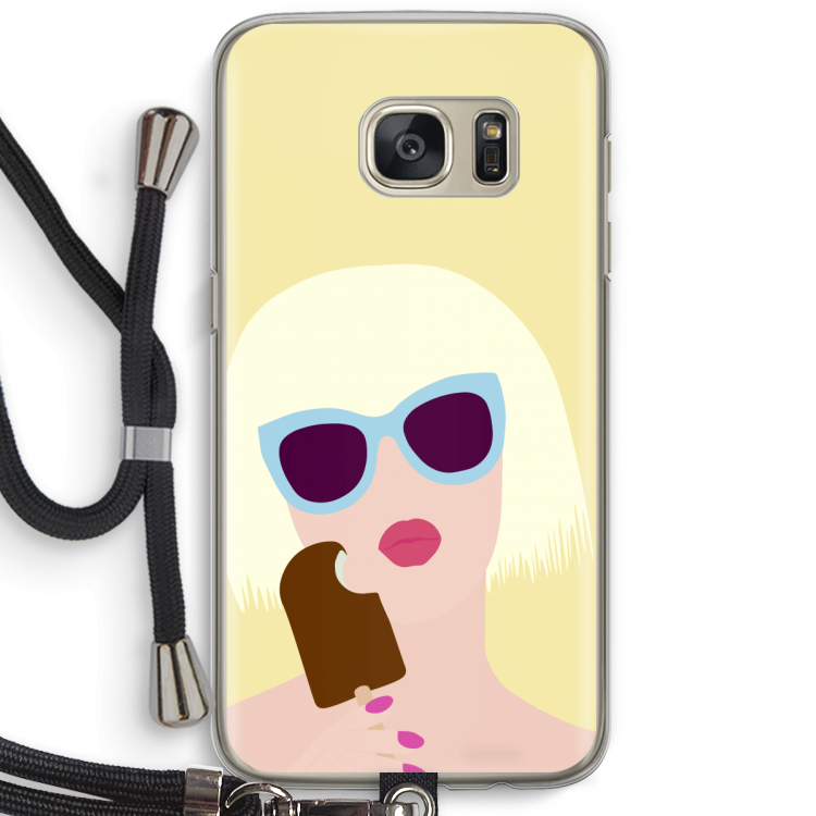 Ice cream: Samsung Galaxy S7 Transparant Hoesje met koord