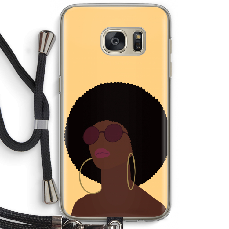 Golden hour: Samsung Galaxy S7 Transparant Hoesje met koord