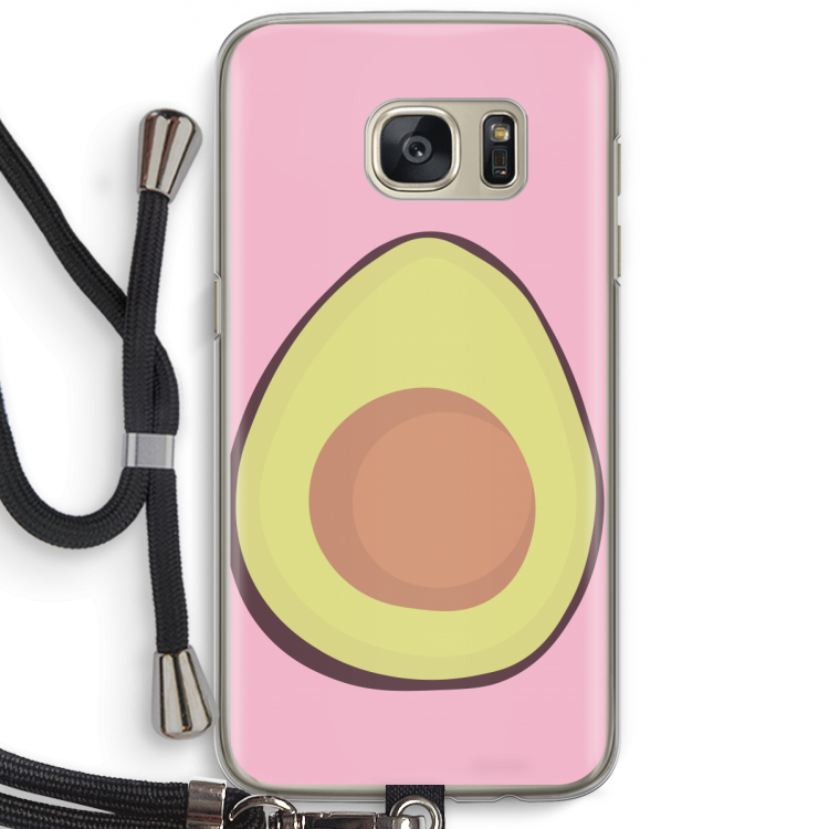 Avocado: Samsung Galaxy S7 Transparant Hoesje met koord