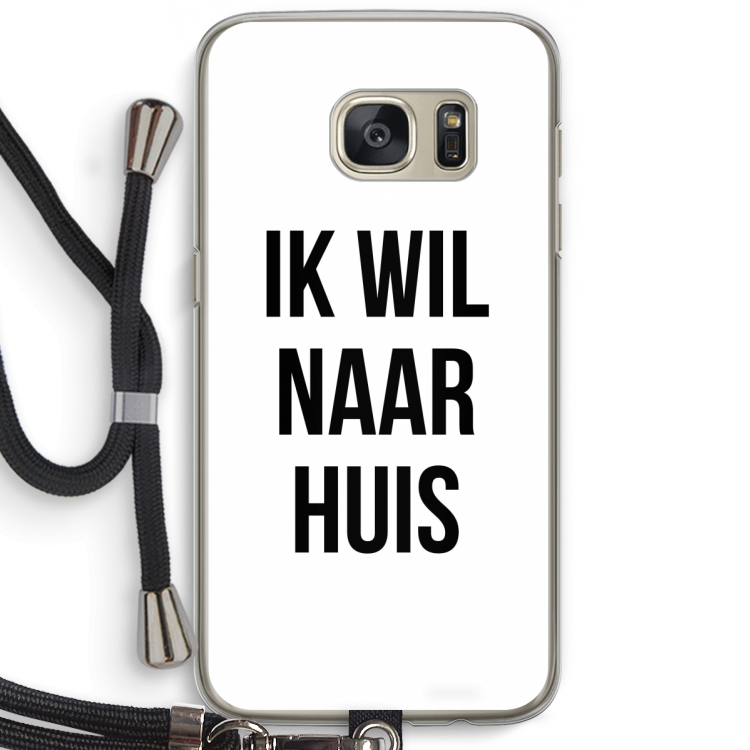 Ik wil naar huis: Samsung Galaxy S7 Transparant Hoesje met koord