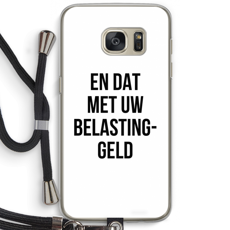 Belastinggeld: Samsung Galaxy S7 Transparant Hoesje met koord