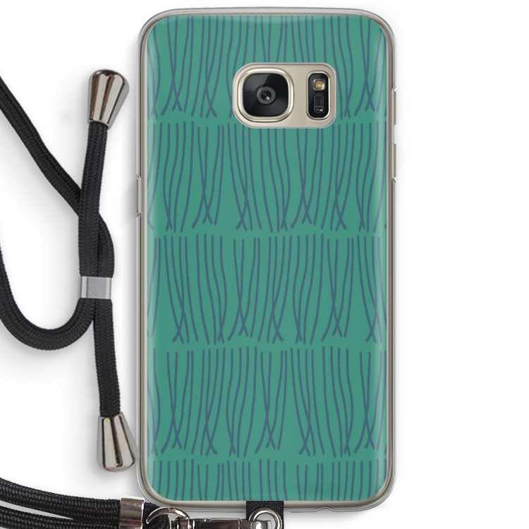 Swirls: Samsung Galaxy S7 Transparant Hoesje met koord
