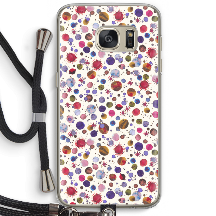 Planets Space: Samsung Galaxy S7 Transparant Hoesje met koord