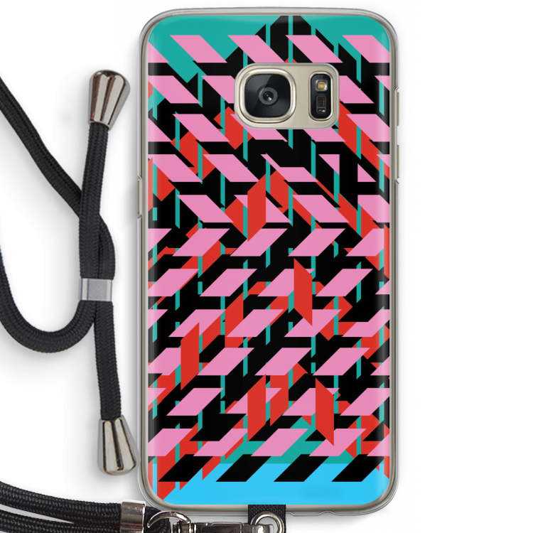 Skew Blush 2: Samsung Galaxy S7 Transparant Hoesje met koord