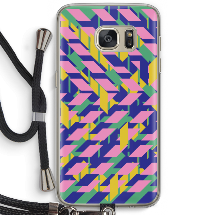 Skew Blush 1: Samsung Galaxy S7 Transparant Hoesje met koord