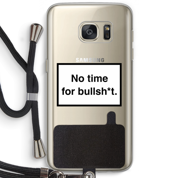 No time: Samsung Galaxy S7 Transparant Hoesje met koord