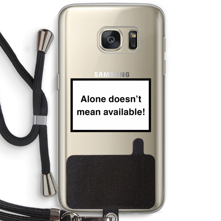 Alone: Samsung Galaxy S7 Transparant Hoesje met koord
